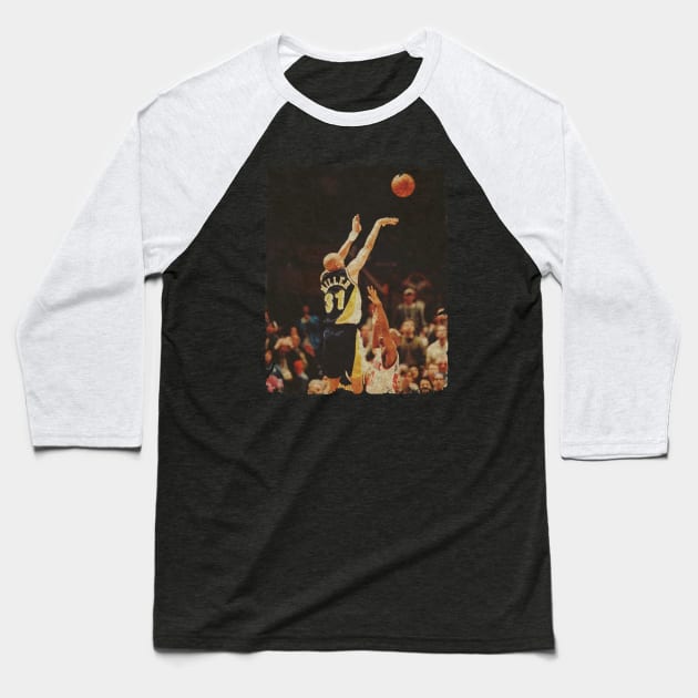 That Reggie Follow Through - Reggie Miller Baseball T-Shirt by MJ23STORE